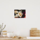 Affiche de photographie de rose blanche (Cuisine)