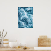 Affiche de photographie de vagues de l'océan bleu (Cuisine)