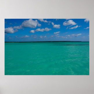 Affiche de photographie d'océan turquoise et de ci