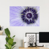Affiche de photographie macro de l'anémone pourpre (Bureau à domicile)