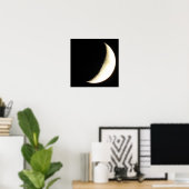 Affiche de photographie rapprochée de la Lune et d (Bureau à domicile)