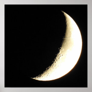 Affiche de photographie rapprochée de la Lune et d