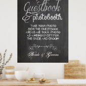 Affiche de Photomaton de Mariage sur Tableau Noir (Cuisine)