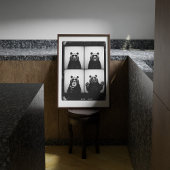 Affiche de photomaton d'ours grizzly tendance 