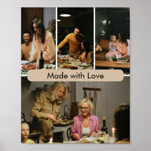 Affiche de photos de famille personnalisée faite a