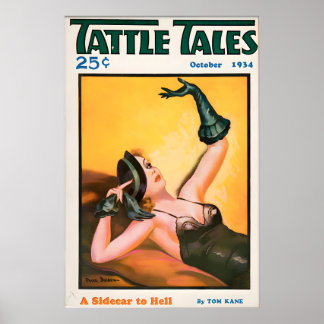 Affiche de pin-up vintage des années 1930 & Toile 