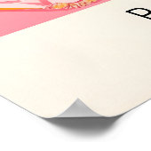 Affiche de pingouin drôle, décor Dopamine, Rose (Coin)