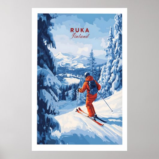 Affiche de piste de ski en Finlande 1 (Devant)