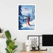 Affiche de piste de ski en Finlande 1 (Bureau à domicile)