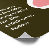 Affiche de pistes de lapin de Pâques prêtes à déco (Coin)