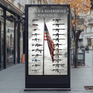 Affiche de pistolet de portefeuille diversifié