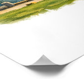 Affiche de Pittsburgh Pennsylvanie, Aquarelle, Sur (Coin)