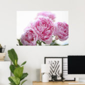 affiche de pivoines roses (Bureau à domicile)