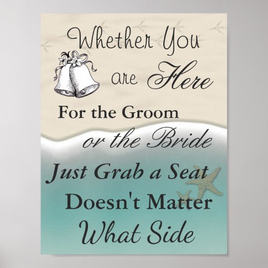 Affiche de placement Oceanic  Mariage  Thème de pl (Devant)