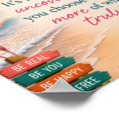 AFFICHE DE PLAGE À BUT ET INSPIRANTE (Coin)