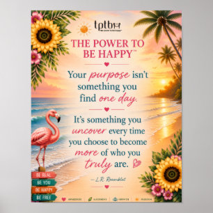 AFFICHE DE PLAGE À BUT ET INSPIRANTE