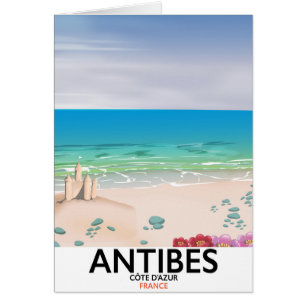 Affiche de plage d'Antibes France