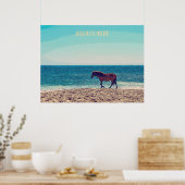 Affiche de plage d'Assateague Wild Horse (Cuisine)