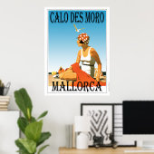 Affiche de plage de Calo des Moro Mallorca (Bureau à domicile)