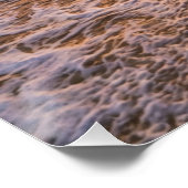 Affiche de plage de coucher de soleil tropical dor (Coin)