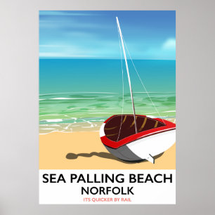 Affiche de plage de la Norfolk de plage de Palling