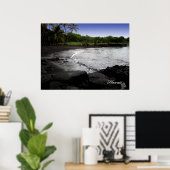 Affiche de plage de sable noir (Bureau à domicile)