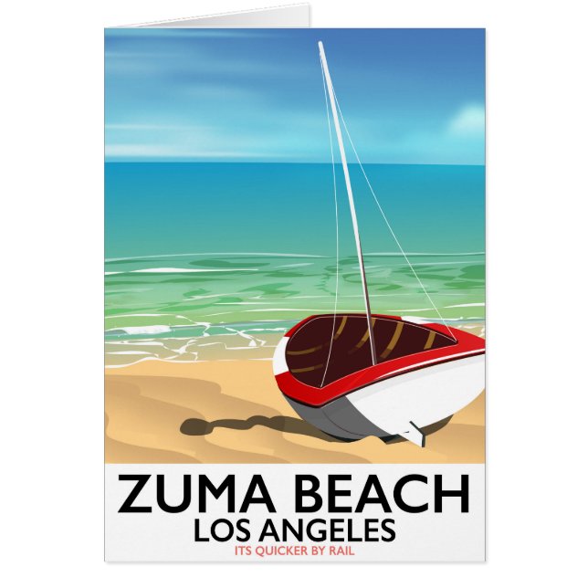 Affiche de plage de Zuma Beach LA Rail (Devant)
