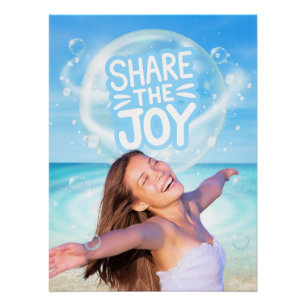 Affiche de plage inspirante Partagez la Joie