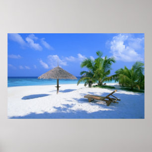 Affiche de plage paradisiaque