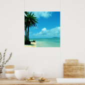Affiche de plage Pittoresque Tropical Hawaii (Cuisine)