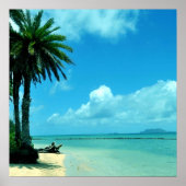 Affiche de plage Pittoresque Tropical Hawaii (Devant)