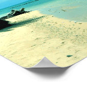 Affiche de plage Pittoresque Tropical Hawaii (Coin)