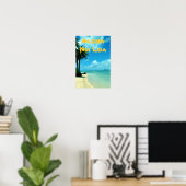Affiche de plage Pittoresque Tropical Hawaii (Bureau à domicile)