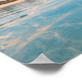 Affiche de plage turquoise tropicale - Coucher de (Coin)