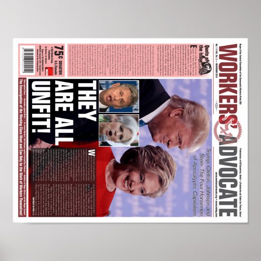 Affiche de plaidoyer des travailleurs - Novembre 2 (Devant)