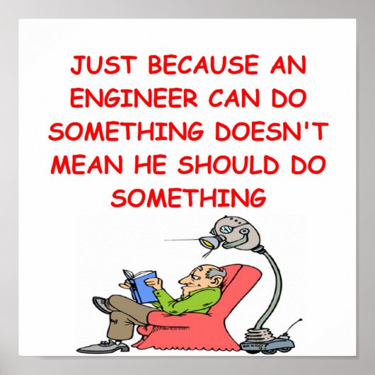 affiche de plaisanterie de l'ingénierie (Devant)