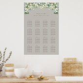 Affiche de plan de table 24x36" Greige 16 tables d (Cuisine)