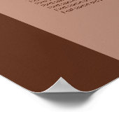 Affiche de plan de table Arch 12 Marron Mocha (Coin)