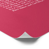 Affiche de plan de table Carmine Magenta 8 (Coin)