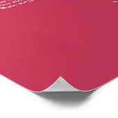 Affiche de plan de table Carmine Magenta 9 (Coin)