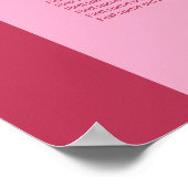 Affiche de plan de table de 12 places Arc Magenta  (Coin)