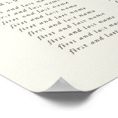 Affiche de plan de table de 24x36" 20 tables de 10 (Coin)