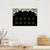 Affiche de plan de table de 28x20" 10 tables de 8 (Cuisine)