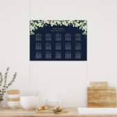 Affiche de plan de table de 28x20" 15 tables de 8  (Cuisine)