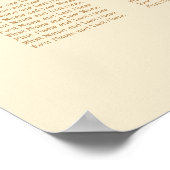 Affiche de plan de table de baptême Cream Beige 12 (Coin)