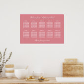 Affiche de plan de table de mariage à 10 tables Ro (Cuisine)