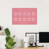 Affiche de plan de table de mariage à 10 tables Ro (Bureau à domicile)