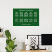 Affiche de plan de table de mariage à 10 tables ve (Bureau à domicile)