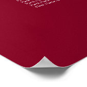 Affiche de plan de table de mariage burgundy 14 (Coin)