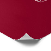 Affiche de plan de table de mariage Burgundy 22 (Coin)